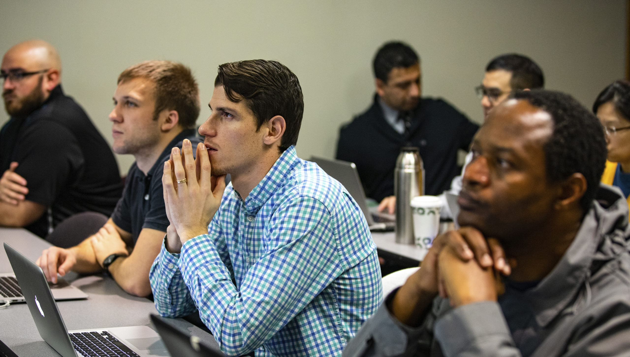 classroom full of people