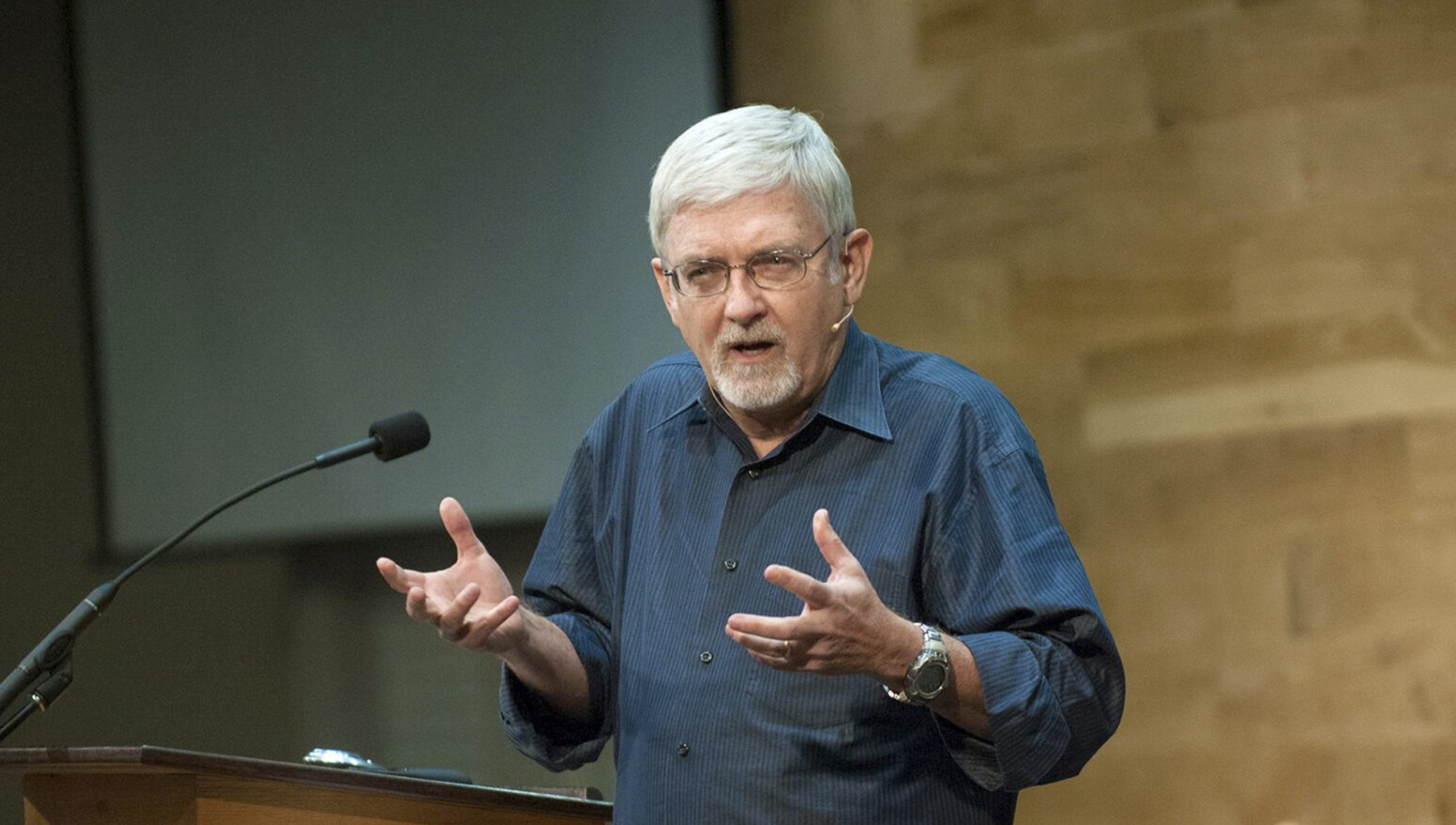 Dr. Ralston preaching in chapel