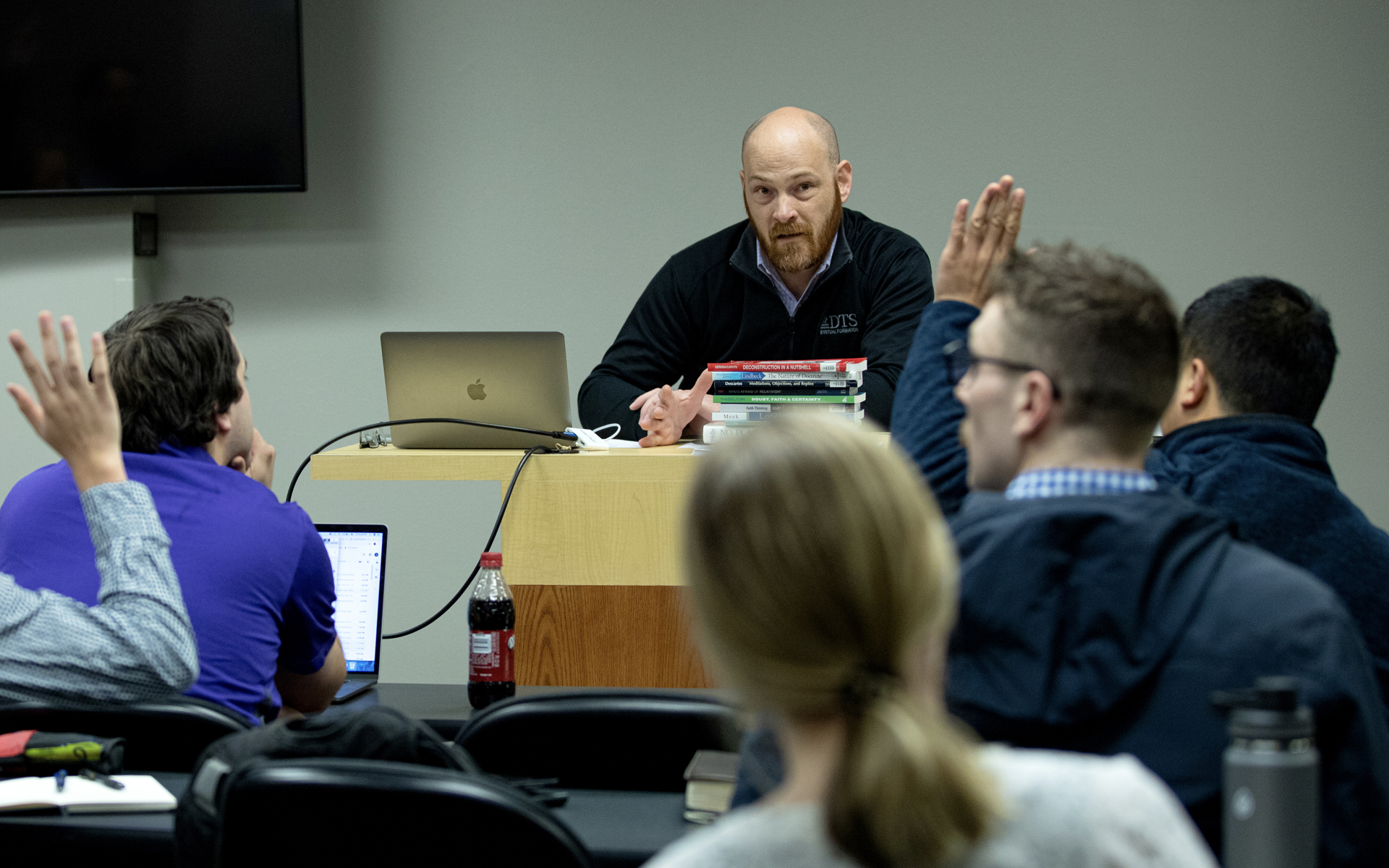 Armitage teaching a class