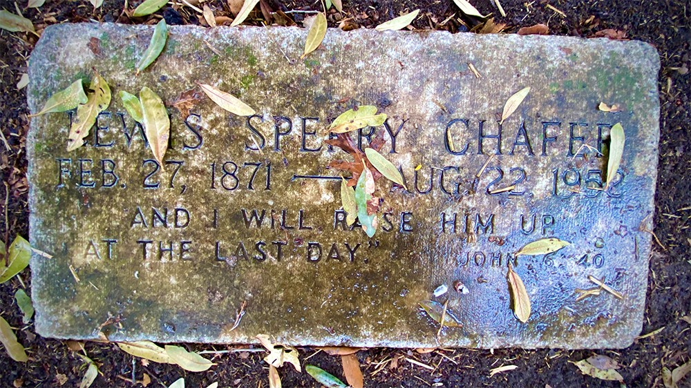headstone of lewis sperry chafer